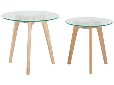 Beliani, Tisch Set aus Glas Skandinavisch MISSOURI Tisch Set aus Glas Skandinavisch MISSOURI, 