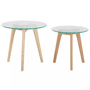 Beliani, Tisch Set aus Glas Skandinavisch MISSOURI Tisch Set aus Glas Skandinavisch MISSOURI, 