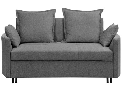 Beliani, Beliani 2-Sitzer Sofa Polsterbezug grau HOVIN, Beliani - Schlafsofa aus Polyester Skandinavisch HOVIN, One Size, Taubengrau