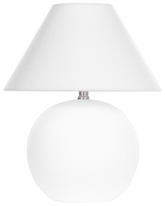 Beliani, Tischleuchte aus Keramik Klassisch LIMIA Tischleuchte aus Keramik Klassisch LIMIA, Beliani - Tischleuchte aus Keramik Klassisch LIMIA, One Size, Schneeweiss