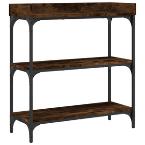 vidaXL, vidaXL Konsolentisch mit Ablagen Räuchereiche 75x30x80 cm, vidaXL Konsolentisch mit Ablagen Räuchereiche 75x30x80 cm