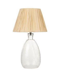 Beliani, Tischleuchte aus Glas Modern BLANCO Tischleuchte aus Glas Modern BLANCO, Beliani - Tischleuchte aus Glas Boho BLANCO, One Size, Nude