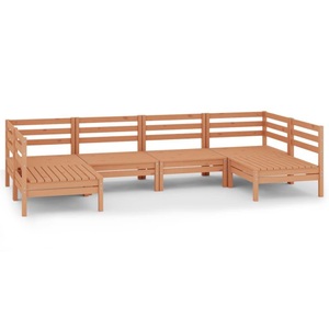 vidaXL, vidaXL 6-tlg. Garten-Lounge-Set Honigbraun Massivholz Kiefer