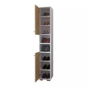 VCM, Holz schmaler Schuhschrank Schuhregal Schrank Dielenmöbel Gados M Holz schmaler Schuhschrank Schuhregal Schrank Dielenmöbel Gados M, VCM - Holz schmaler Schuhschrank Schuhregal Schrank Dielenmöbel Gados M, 30cm, Bronze