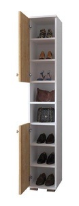 VCM, Holz schmaler Schuhschrank Schuhregal Schrank Dielenmöbel Gados M Holz schmaler Schuhschrank Schuhregal Schrank Dielenmöbel Gados M, VCM - Holz schmaler Schuhschrank Schuhregal Schrank Dielenmöbel Gados M, 30cm, Bronze