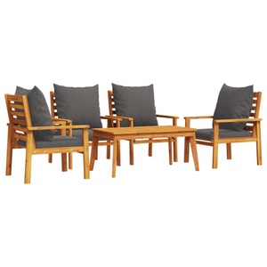 vidaXL, vidaXL 5-tlg. Garten-Lounge-Set mit Kissen Massivholz Akazie