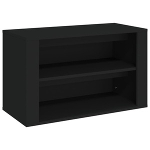 vidaXL, vidaXL Schuhregal Schwarz 75x35x45 cm Holzwerkstoff
