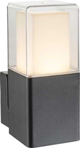 Globo, GLOBO DALIA Außenleuchte Aluminium schwarz, Glas opal klar, IP44, BxH:85x202, AL:142,, Globo Led-aussenleuchte , 34575W , Klar, Opal , Kunststoff , 14.2x20.2 cm , 004558381601