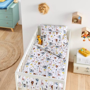LA REDOUTE INTERIEURS, Duvetbezug Henri für Babys, Bio-Baumwolle, La Redoute Intérieurs - Baby-Duvetbezug Henri, 80X120CM, Beige