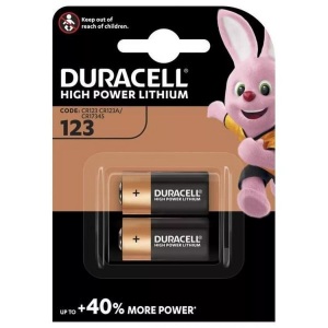Duracell, Duracell 123 Ultra Lithium 2Pcs - Batterie (Schwarz/Kupfer), Batterien Duracell High Power Lithium CR123A, Spannung 3 V, 2 Stück
