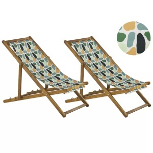 Beliani, Beliani Anzio Sonnenliege, Beliani - Liege aus Polyester Modern ANZIO, One Size, Weiss Bedruckt