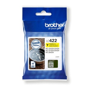 Brother, Brother Tintenpatrone, gelb, LC-422Y, (550 Seiten), Brother Tintenkartusche LC422Y