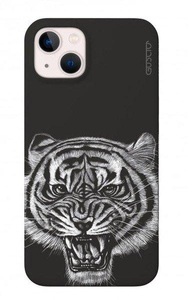 GUSCIO, iPhone 13 - Cover Black Tiger, GUSCIO - iPhone 13 Cover Black Tiger, Schwarz Bedruckt