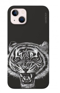 GUSCIO, iPhone 13 - Cover Black Tiger, GUSCIO - iPhone 13 Cover Black Tiger, Schwarz Bedruckt