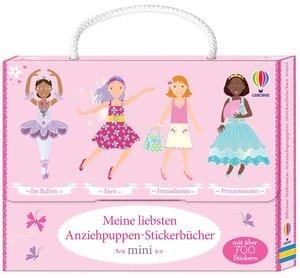 Usborne Verlag, Usborne Verlag Meine liebsten Anziehpuppen-Stickerbücher - mini - mit über 700 Stickern, Meine liebsten Anziehpuppen-Stickerbücher mini