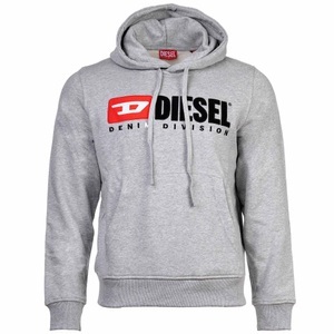 Diesel, Kapuzenpullover Herren Grau L, 
