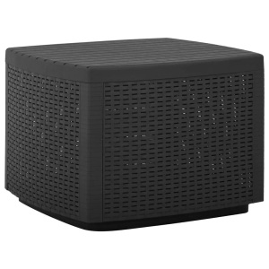 vidaXL, vidaXL Gartentisch Grau 53x53x40 cm Kunststoff