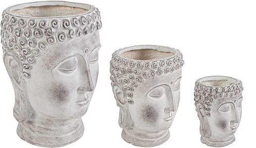 mutoni Garten Deluxe, Garten Pflanzentopf Buddha (3-Set), Garten Pflanzentopf Buddha (3-Set)