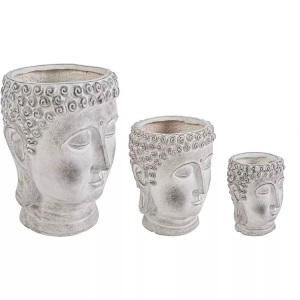 mutoni Garten Deluxe, Garten Pflanzentopf Buddha (3-Set), Garten Pflanzentopf Buddha (3-Set)