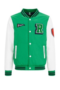 WE Fashion, Jungen-bomberjacke Mit Stickereien Jungen Grün 122/128, 