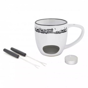 HEIDI CHEESE LINE, Heidi Cheese Line Schokoladenfondue-Set Alpes 4 Teile, Weiss, Heidi Cheese Line Schokoladenfondue-Set Alpes 4 Teile, Weiss
