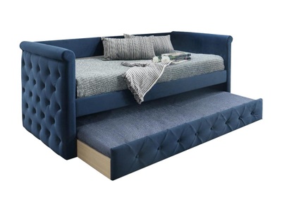 Vente-unique, Ausziehbett Stoffsofa LOUISE + Lattenrost 2x Ausziehbett Stoffsofa LOUISE + Lattenrost 2x
