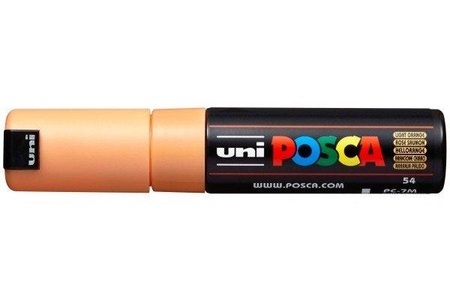 uni-ball, UNI-BALL Posca Marker 4.5-5.5mm PC7MLIGHTORA hellorange, Rundspitze, uni-ball Posca Marker, 4.5-5.5mm, hellorange, Rundspitze, PC7MLIGHTORA