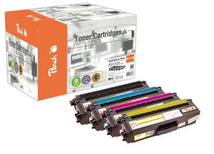 Peach, Peach Spar Pack Plus Tonermodule kompatibel zu Brother TN-328, Peach B328 5 Toner XL (2*bk, c/m/y) ersetzt Brother TN-328 für z.B. Brother DCP -9270 CDN, Brother HL -4500, Brother HL -4570 CDW