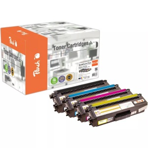 Peach, Peach Spar Pack Plus Tonermodule kompatibel zu Brother TN-328, Peach B328 5 Toner XL (2*bk, c/m/y) ersetzt Brother TN-328 für z.B. Brother DCP -9270 CDN, Brother HL -4500, Brother HL -4570 CDW