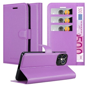 Cadorabo, Hülle für Apple iPhone 12 PRO MAX Standfunktion, Kartenfach, Cadorabo - Hülle für Apple iPhone 12 PRO MAX Standfunktion, Kartenfach, Lila