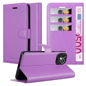 Cadorabo, Hülle für Apple iPhone 12 PRO MAX Standfunktion, Kartenfach, Cadorabo - Hülle für Apple iPhone 12 PRO MAX Standfunktion, Kartenfach, Lila
