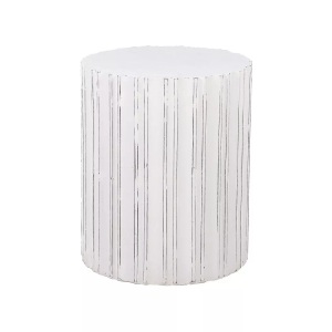 Beliani, Beistelltisch aus MDF-Platte Retro DEULI Beistelltisch aus MDF-Platte Retro DEULI, Beliani - Beistelltisch aus MDF-Platte Retro DEULI, One Size, Weiss Bunt