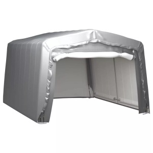 vidaXL, vidaXL Lagerzelt 370x370 cm Stahl Grau