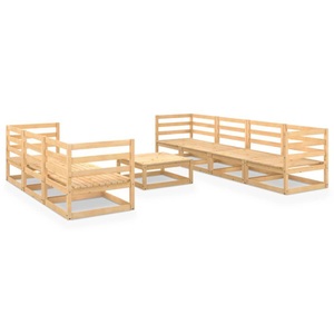 vidaXL, vidaXL 8-tlg. Garten-Lounge-Set Massivholz Kiefer, vidaXL 8-tlg. Garten-Lounge-Set Massivholz Kiefer
