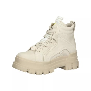 Buffalo, Stiefelette 1622064 Damen Beige 40, Buffalo Aspha NC Plateau Schnürstiefelette | Beige | Damen | EU40