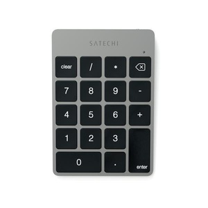 Satechi, Satechi Bluetooth Wireless Keypad Tastatur anthrazit, Satechi Slim wireless rechargeable keypad St-Salkpm - Zahlentastatur (Grau)