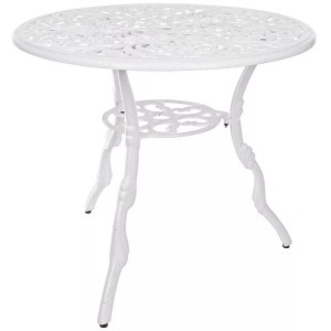mutoni Garten Deluxe, Runder Gartentisch Victoria 80x80, Runder Gartentisch Victoria 80x80 weiss