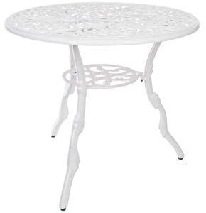 mutoni Garten Deluxe, Runder Gartentisch Victoria 80x80, Runder Gartentisch Victoria 80x80 weiss