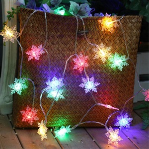 Cover-Discount, 3m 20LED Lichterkette Multicolor Schneeflocken 3m 20LED Lichterkette Multicolor Schneeflocken, 