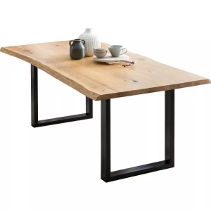 mutoni casual, Esstisch Eiche mit Baumkante 140x80cm, Esstisch Eiche mit Baumkante 140x80cm