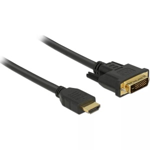 Delock, DeLock Kabel HDMI - DVI, 0.5m, bidirektional, Delock Kabel HDMI - DVI, 0.5m, bidirektional