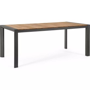 mutoni lifestyle, Gartentisch Cameron Teakholz anthrazit 180x90, Gartentisch Cameron Teakholz anthrazit 180x90