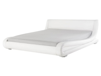 Beliani, Beliani Wasserbett Leder weiss 160 x 200 cm AVIGNON, 