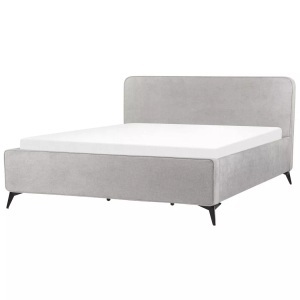 Beliani, Bett mit Lattenrost aus Polyester Klassisch VALOGNES Bett mit Lattenrost aus Polyester Klassisch VALOGNES