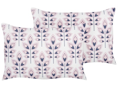 Beliani, Kissen 2er Set aus Polyester Modern TORRETTA Kissen 2er Set aus Polyester Modern TORRETTA, Beliani - Gartenkissen 2er Set aus Polyester Modern TORRETTA, One Size, Pearl