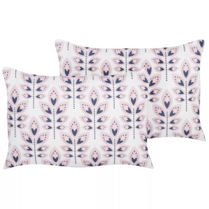 Beliani, Kissen 2er Set aus Polyester Modern TORRETTA Kissen 2er Set aus Polyester Modern TORRETTA, Beliani - Gartenkissen 2er Set aus Polyester Modern TORRETTA, One Size, Pearl