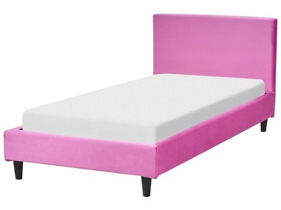 Beliani, Bett mit Lattenrost aus Samtstoff Modern FITOU Bett mit Lattenrost aus Samtstoff Modern FITOU