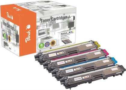 Peach, Peach Spar Pack Tonermodule kompatibel zu Brother TN-242, TN-246, Peach B242 4 Toner XL (bk, c/m/y) ersetzt Brother TN-242, TN-246 für z.B. Brother DCP -9022 CDW, Brother HL -3142 CW, Brother HL -3152 CDW