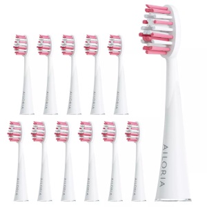 Ailoria, Ailoria 12er Pack Extra Clean Bürstenkopf Zubehör weiss, AILORIA - SHINE BRIGHT Extra Clean Ersatzbürstenköpfe 12er Set, 12 Stück, Puderrosa