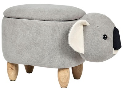 Beliani, Hocker aus Samtstoff Modern COALA Hocker aus Samtstoff Modern COALA, Beliani - Hocker mit Stauraum aus Samtstoff Modern COALA, One Size, Rauch